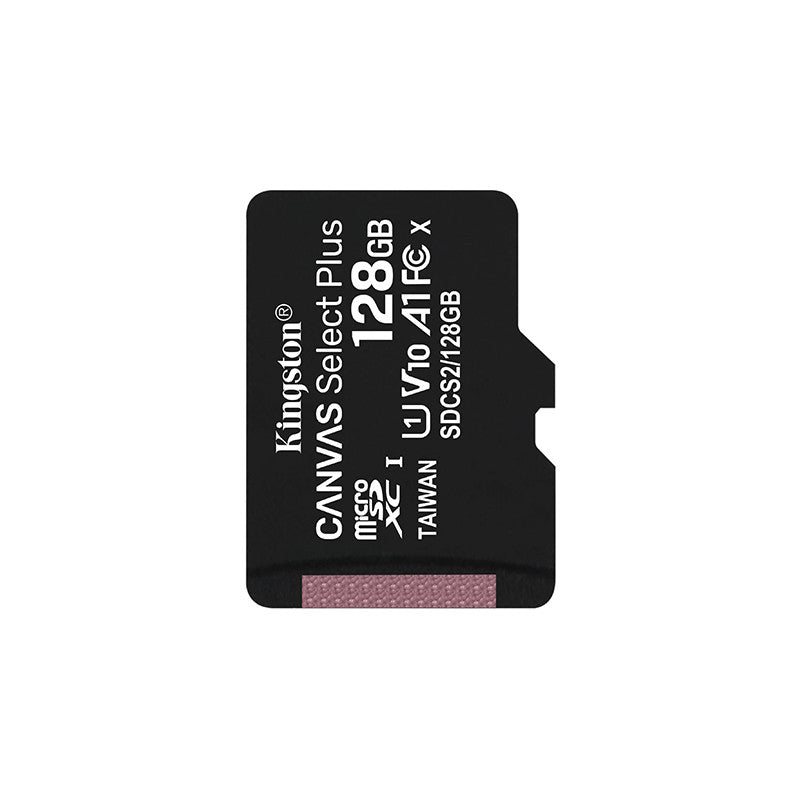 Card memorie KINGSTON 128GB Canvas Select Plus, SD adaptor, MicroSDTM HC UHS-I, Clasa 10, V10, UHS-I U1, performanta Android A1