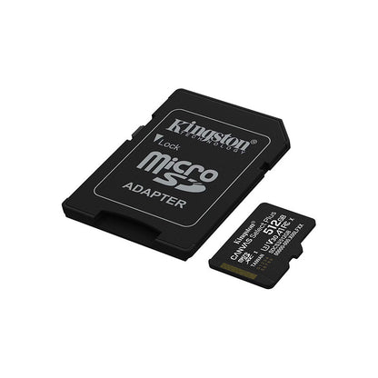 Card memorie KINGSTON 512GB Canvas Select Plus, SD adaptor, MicroSDTM HC UHS-I, Clasa 10, V30, UHS-I U3, performanta Android A1