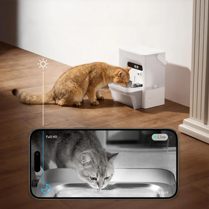 Fantana apa pentru animale de companie PETKIT Eversweet Ultra AI Health Care Pet Water Fountain, 5L, Bluetooth, Monitorizare inteligenta, Grey