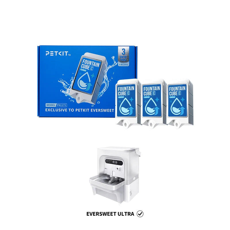 Modul de filtrare cu carbune activ PETKIT Fountain Cube C pentru fantana de apa PETKIT Eversweet Ultra, 3 buc