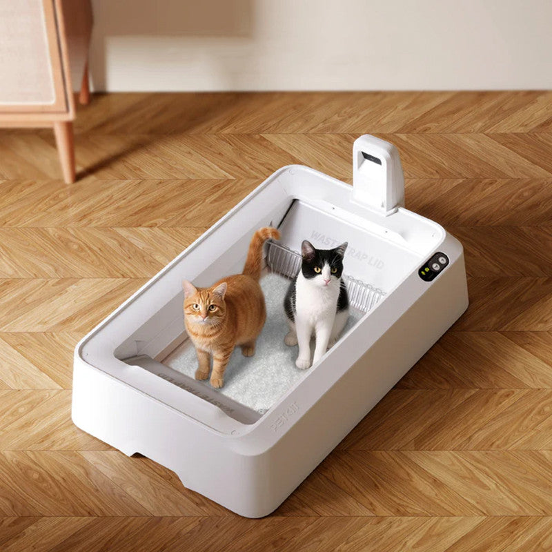 Litiera smart cu autocuratare PETKIT T7 Purobot Crystal Duo with Camera Self Cleaning pentru pisici, Recunoastere faciala