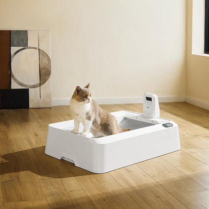 Litiera smart cu autocuratare PETKIT T7 Purobot Crystal Duo with Camera Self Cleaning pentru pisici, Recunoastere faciala