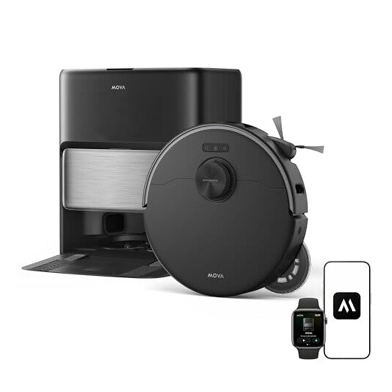Aspirator robot cu mop MOVA P70 Pro Ultra Robot Vacuum, 30.000 Pa, 5.200mAh, 160 min, MaxiReach™ Edge, statie inteligenta, Black