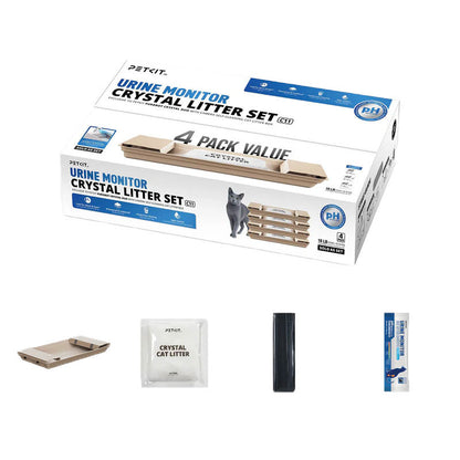 Set nisip cristalin cu detectare pH PETKIT Urine Monitor Crystal Litter Set, compatibil cu litiera Purobot Crystal Duo
