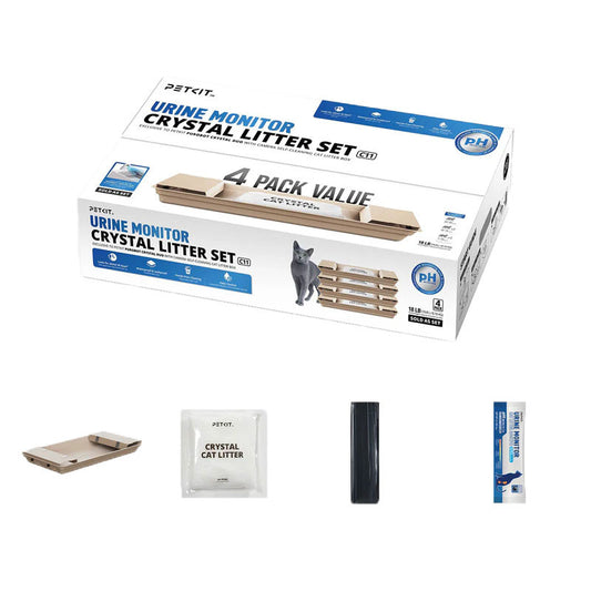 Set nisip cristalin cu detectare pH PETKIT Urine Monitor Crystal Litter Set, compatibil cu litiera Purobot Crystal Duo